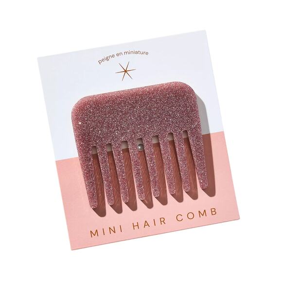 ANTHROPOLOGIE Glitter Mini Comb in Mauve - Picture 1 of 5
